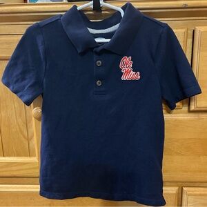 Old Navy Boy’s Blue Polo Shirt with “Ole Miss” Embroidery/Patch Size 4 4T